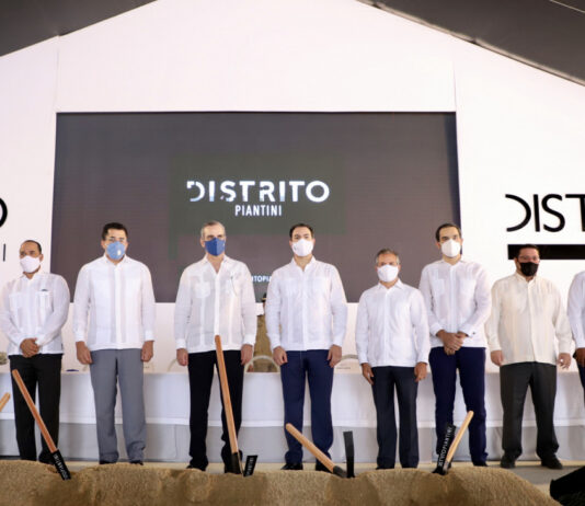 Presidente Abinader da el primer picazo del innovador proyecto inmobiliario Distrito Piantini