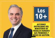 Acciones destacadas del Ministerio de Trabajo durante sus primeros 7 meses de gestión.
